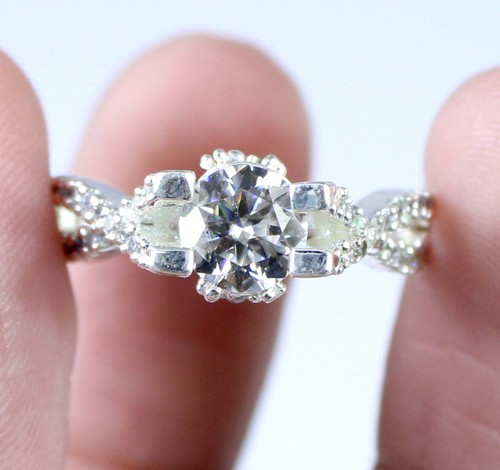 Weiß diamant solitaire 14 - weiß,