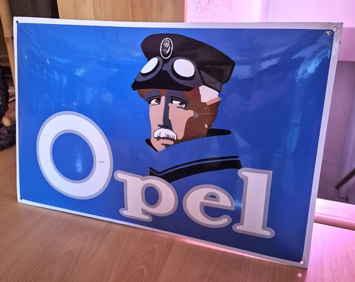 Opel emailschild 60x40cm - opel,