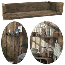 Vintage Wandregal 45cm Ziegelform Holz-Regal Küchenregal Wandboard Box Bücher CD