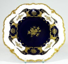 REICHENBACH - 32cm Teller PRUNKTELLER - BAROCK - KOBALT-BLAU GOLD - Thüringen