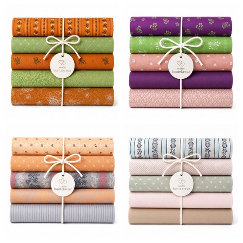 Stoffpaket baumwollsatin - stoffpaket,