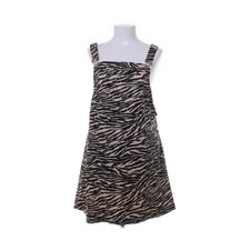 Divided by H&M, Latzkleid, Größe: 44, Schwarz/Beige, Baumwolle/Elasthan #9X5