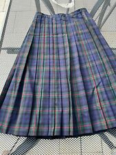 Original Vintage 50er Jahre Rock Schottenrock Faltenrock Damen blaubunt Gr 38