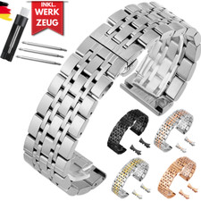 Uhrenarmband Edelstahl Glieder Butterfly Faltschließe Metall Uhr Band armband 