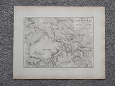 Antike Karte der Schlacht bei