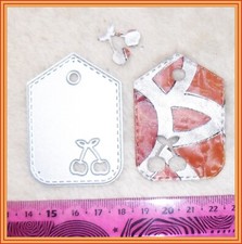 Stanzschablonen Tag Schild  ca. 5,6 x 4 cm  Stencil Cutting Stanzformen 