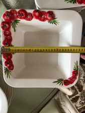 große Schüssel Bassano Tomate italienische 3D Keramik 28x28cm Handmalerei Top