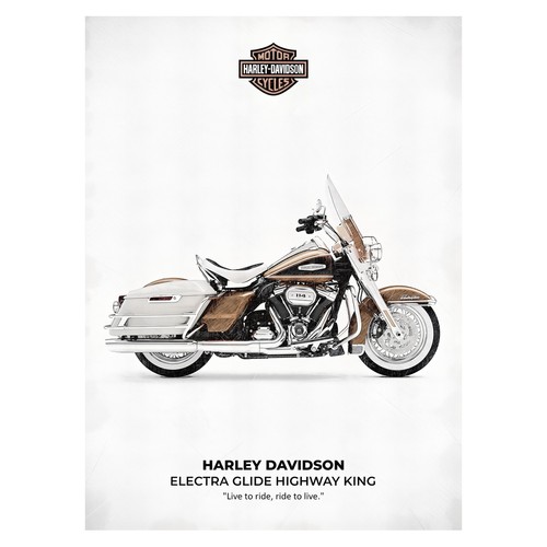 Harley davidson skizzenposter - harley,