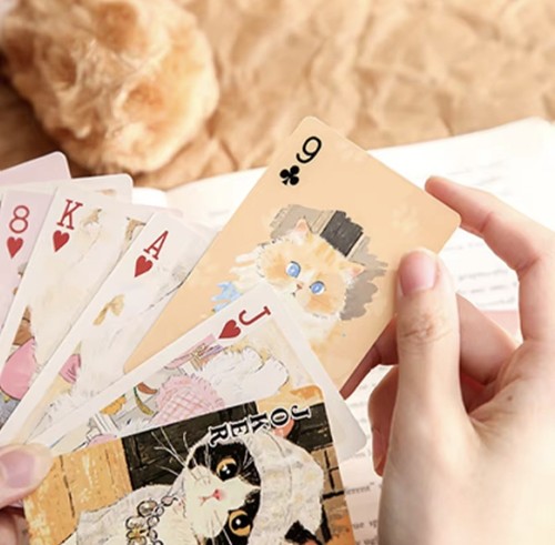 55x süße katzen spielkarten - 55x,