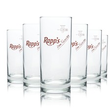 6x Rapps Saft Glas Longdrink