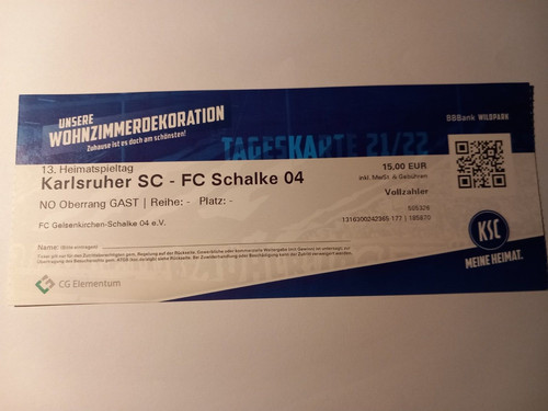 Eintrittskarte ticket fußball - eintrittskarte,