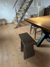 Hocker BNELI Eiche massiv geräuchert, Design Einzelstück