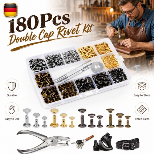 180pcs leder nieten - leder, werkzeug