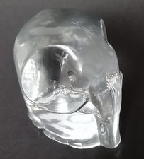 Kleine Vintage Elefantenfigur aus klarem Glas, auch als Briefbeschwerer...