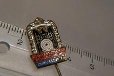 Anstecknadel Metal versilbert Emaille Adler Deutscher Schützenbund Zimmerstutzen
