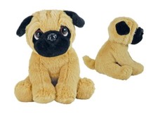 sitzender Mops 18 cm Süß Hund Schmusen Kuscheltier Knuddeln Sammler Deko