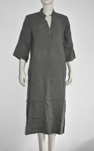 100 lino kleid dress - %,