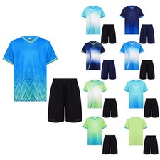 Kinder Jungen Sport T-shirt Shorts Set Fußball Basketball Trikot Soccer Uniform