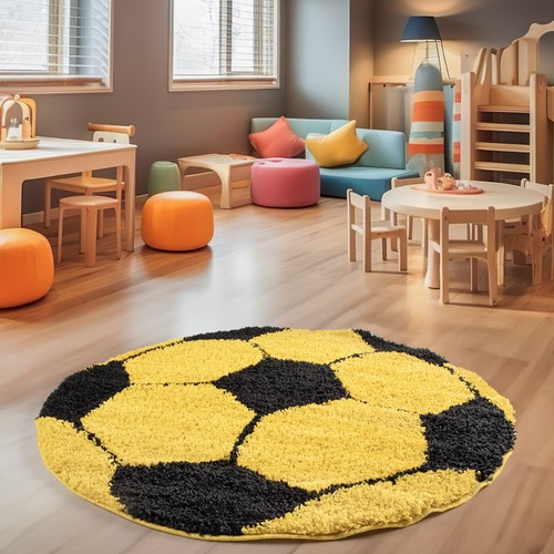 Hochflor kinderteppich rund - hochflor,