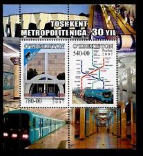 30 Jahre U-Bahn in Stadt Taschkent. Block. Usbekistan 2007