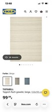 IKEA Teppich TIDTABELL Beige