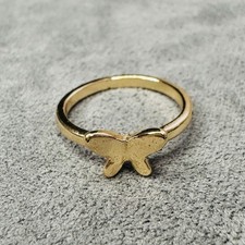 Ring vergoldet Schmetterling Größe 51 Damen Schmuck zart