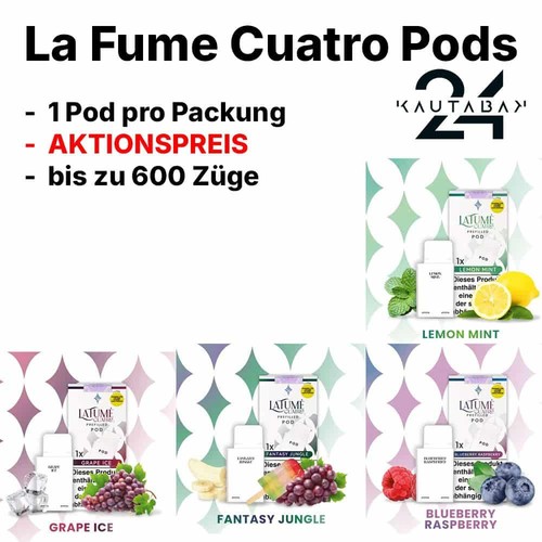 Fumé cuatro pods - la, 20mg/ml