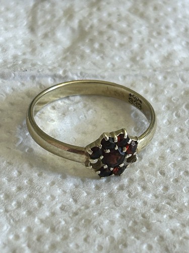 333 gelbgold ring granat - gelbgold,
