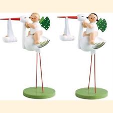 Wendt & Kühn Storch mit Wickelkind Junge, 5254/11b, Erzgebirge Fachhandel