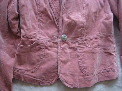 Vintage samtcord jacke - samtcord, altrosa