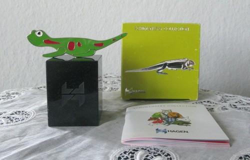 Skulptur gecko edelstahl - -,