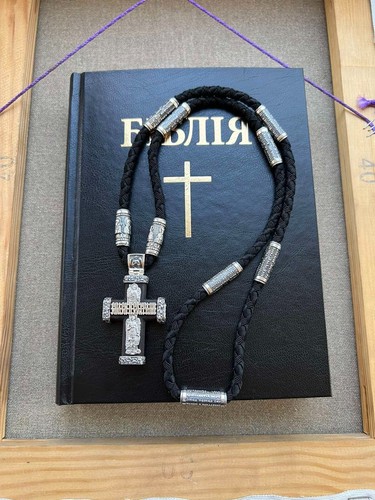 Ortodox massive ebenholz kreuz - ebenholz,