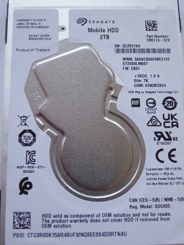 2tb seagate st2000lm007 - 2tb, sn