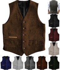 Herren Tailored Tweed Weste