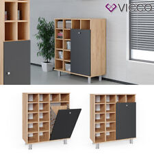 Wäscheschrank Badschrank mit Wäschekorb Badezimmerschrank Badmöbel Fynn Vicco 