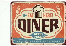 Blechschild "Diner " Burger