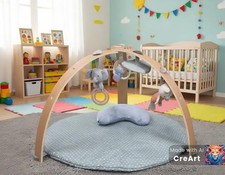 Holz Baby Spieltrapez /