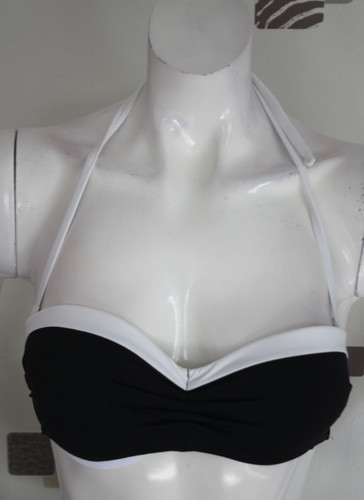 Bikini oberteil schwarz weiß - oberteil,