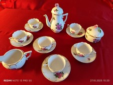 15 teiliges  Porzellan Mocca Service mit Herend Gravur 