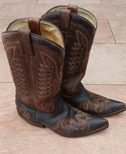 Sancho Bikerboots, Cowboystiefel, Westernstiefel, Größe 45, Echtes Antikleder