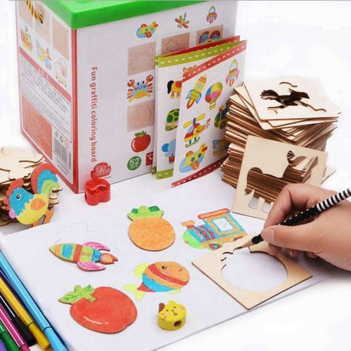 Kinder malschablonen set - kinder, |
