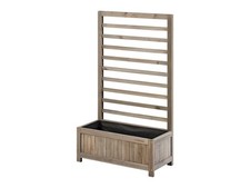 PARKSIDE® Pflanzkasten mit Rankgitter, mit Lasur (Grau) - B-Ware sehr gut