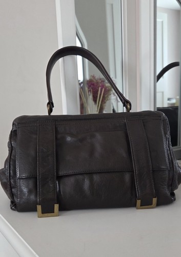 Vintage leder handtasche - vintage,