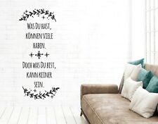 Wandtattoo jugendzimmer Sprüche Zitate was du hast können viele haben pkm499