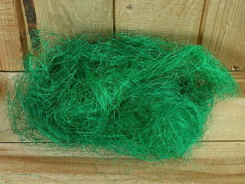 Flachshaar gefärbt grün 20 - flachshaar, grün,