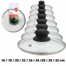 Topfdeckel Glasdeckel Edelstahlrand Sichtdeckel Kochtopfdeckel Griff  ⌀ 16-32 cm