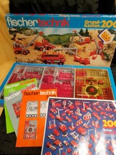 Fischertechnik GRUNDKASTEN 200 Vintage Baukasten Gut Erhalten Mit Anleitung