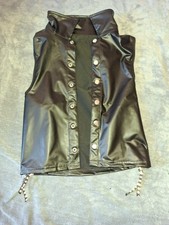 Kunstlederweste Glamrockstil S