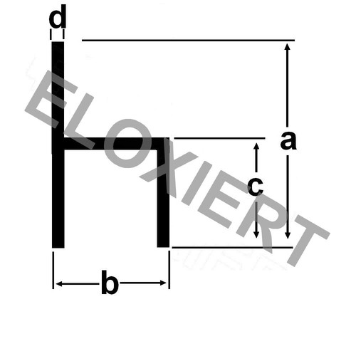 Alu h profil - alu, h-profil