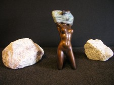 Stilvoller Frauen Akt Bronzefigur Signiert J. Patoue  Stripperin erotisch nackt